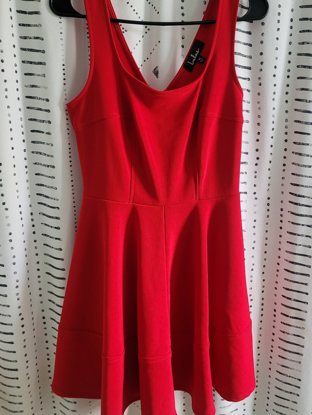 Lulus Dress Red Tank Skater Medium Made In USA